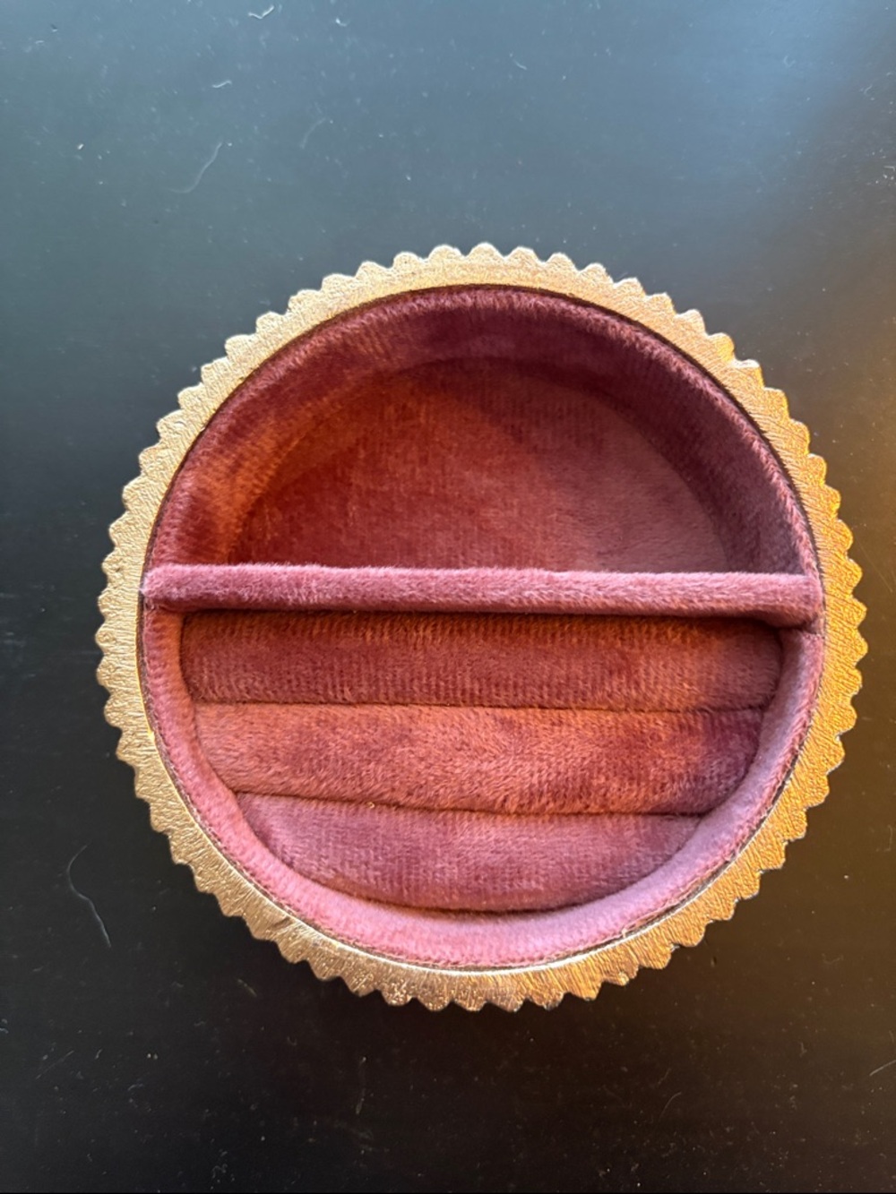 Hearth & Hand Gold and Deep Maroon Velvet Jewelry Ring Holder